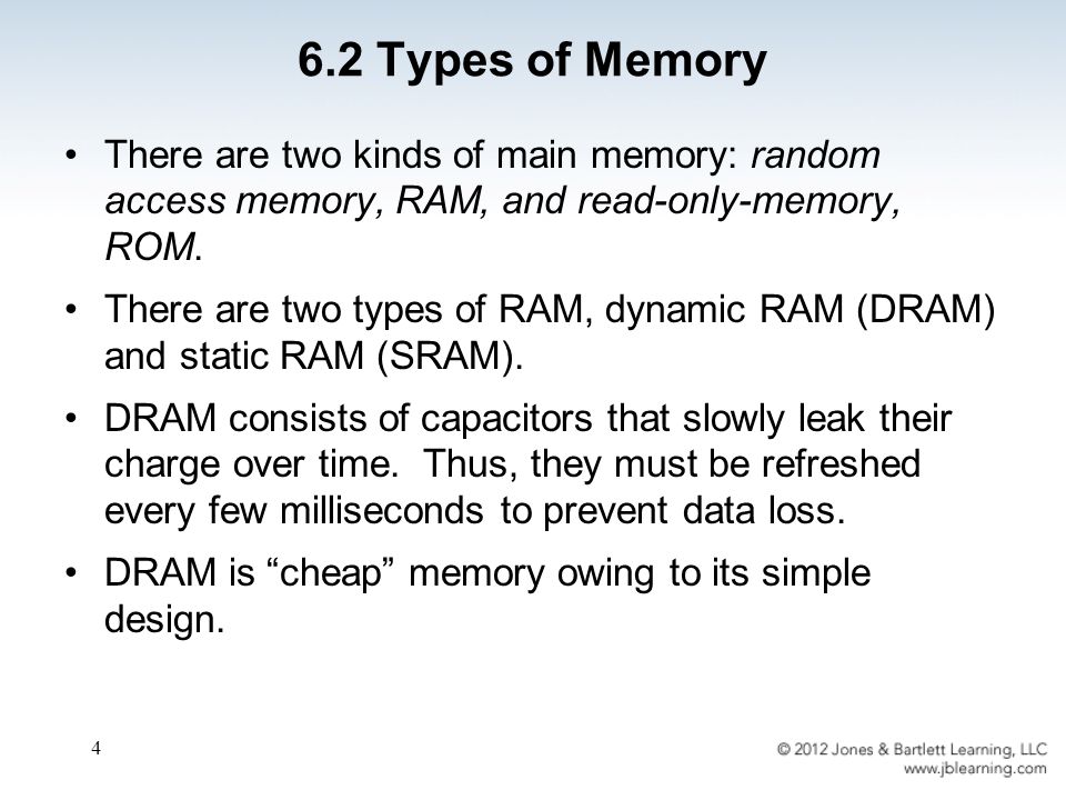 The two kinds of main memory clearance